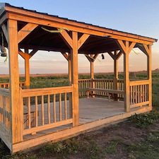 WOODEN-GAZEBO-CLEANING-in-Southwest-Kansas 2